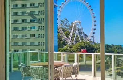 Apartamento no skyline vista mar e roda gigante em balneário camboriú