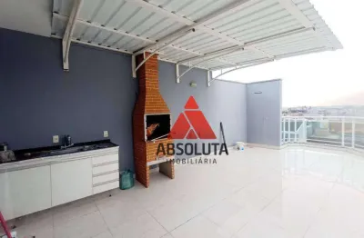 Apartamento com cobertura,  4 dormitórios para alugar, 150 m² por r$ 3.500/mês - jardim terramérica i - americana/sp