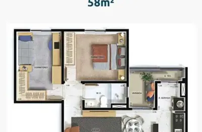 Apartamento com 2 quartos à venda no Jardim do Lago, Jundiaí 