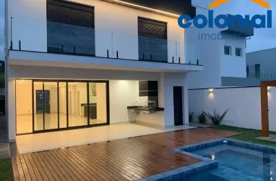 Casa  nova de alto padrão no condomínio brisas jundiaí à venda em jundiaí, jardim novo mundo! 3 suítes, 3 salas, 4 vagas, 279m².