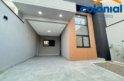 Casa nova térrea  à venda em jundiaí-sp, jardim vale verde, 3 quartos, 1 suíte, 2 salas, 2 banheiros, 2 vagas, 93m²!