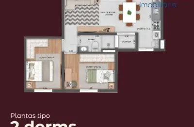 Apartamento na planta com 02 quartos que se enquadra no minha casa minha vida, vinea residencial.
