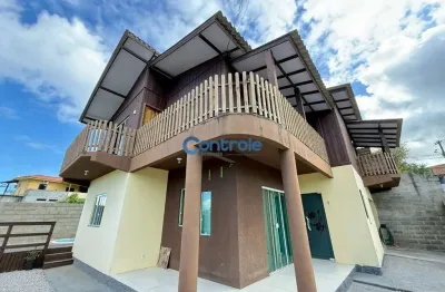 Casa com 4 quartos à venda na servidão amâncio sebastião schudt, 32, fundos, biguaçu por r$ 750.000