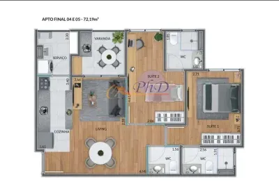 Apartamento com 2 quartos à venda no Parque da Represa, Jundiaí 