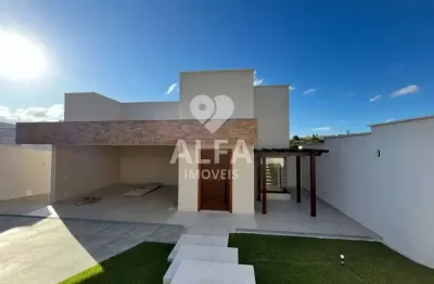 Casa nova de alto padrão à venda em condomínio tranquilo