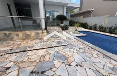 Casa em condomínio fechado com 4 quartos para alugar no nova uberlândia, uberlândia  por r$ 10.500