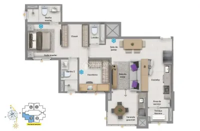 Apartamento com 2 quartos à venda na rua david campista, 200, vila guiomar, santo andré, 70 m2 por r$ 828.000