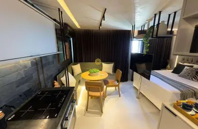 Studio decorado e mobiliado no house ondina, 25,25m²