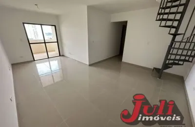 Linda cobertura centro do bairro rudge ramos sbc 4 dormiórios sendo 2 suítes, 3 vagas