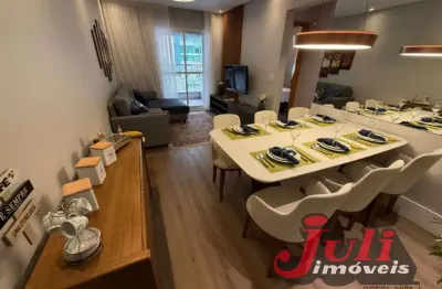 Lindo apartamento decorado 2 dormitórios sendo 1 suíte 2 vagas determinadas bairro campestre  sa
