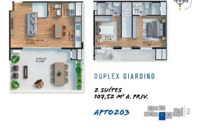 Calder 371 - apartamento duplex giardino - américa i joinville/sc