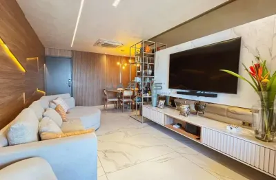 Vendo apto mobiliado no ed Allure com 107m2, 2 suítes e 2 vagas na ponta verde