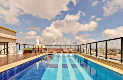 Apartamento com 1 dormitório para alugar, 33 m² por r$ 2.639,00/mês - portão - curitiba/pr