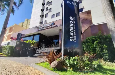 Apartamento mobiliado para alugar no edifício slaviero essential londrina flat hotel com 1 quarto na região central de londrina