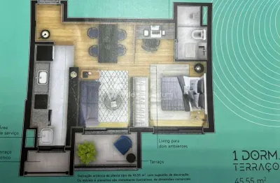 Apartamento com 1 quarto à venda na rua azarias de melo, 604, taquaral, campinas, 45 m2 por r$ 540.000