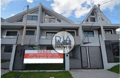 Sobrado com 4 dormitórios à venda, 223 m² por r$ 1.250.000,00 - boa vista - curitiba/pr