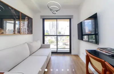 Aluga-se studio 32m2 mobiliado com vaga de garagem  - 100m metrô brooklin - pacote