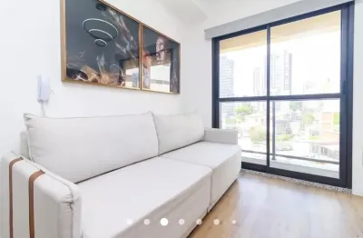 Aluga-se studio 32m2 mobiliado com vaga de garagem  - 100m metrô brooklin - pacote