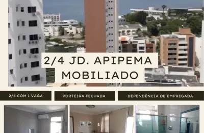 Apartamento de 2 quartos mobiliado  (porteira fechada)no jardim apipema