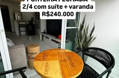 Oportunidade apartamento 2/4 com suíte e varanda porteira fechada