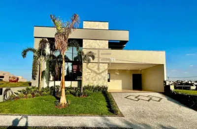 Casa à venda em paulínia, parque brasil 500, com 3 suítes, com 208 m², santorini residencial club