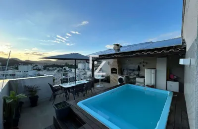Cobertura duplex com piscina e vista livre com energia solar, 165m2 de exclusividade