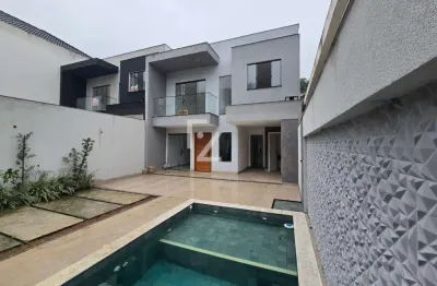 Casa à venda em rio de janeiro, jacarepaguá, com 5 suítes, com 180 m², vale do ipê