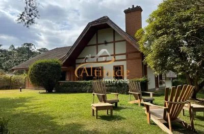 Casa térrea com o estilo de campos do jordão em terreno espetacular! descansópolis | campos do jordão