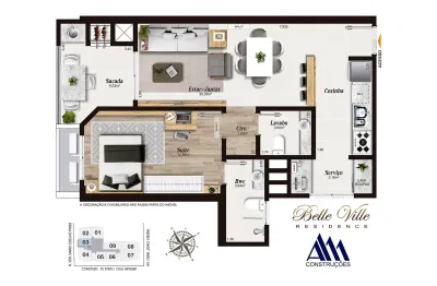 Apartamento na planta com suíte, sacada com churrasqueira e rooftop completo em campinas