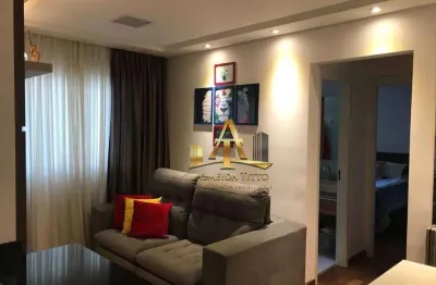 Apartamento mobiliado com 2 dormitórios à venda, 51 m² por r$ 420.000 - vila são joão - barueri/sp