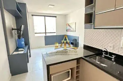 Studio mobiliado para venda ou locação no condomínio selenita - bairro bethaville - barueri - sp