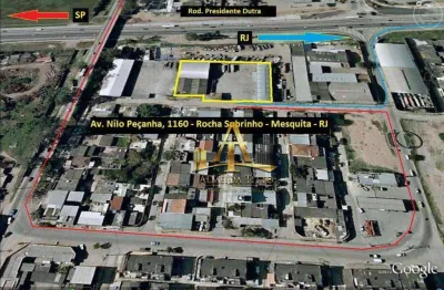 Barracão / galpão / depósito para alugar na rodovia presidente dutra, rocha sobrinho, mesquita, 1800 m2 por r$ 40.000
