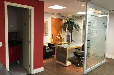 Sala comercial mobiliada à no edifico office tamboré em alphaville - sp.