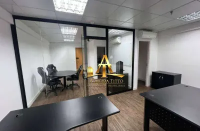 Excelente sala comercial mobiliada para locação e venda no edifício office bethaville - bairro bethaville - barueri - sp