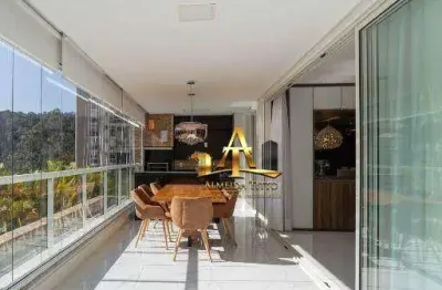 Apartamento à venda mobiliado com 224 m² de área privativa, vista permanente para a mata no condomínio boulevard tamboré alphaville - santana de parna