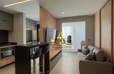 Apartamento com 1 dormitório para alugar, 40 m² por r$ 5.613/mês - fiori - barueri/sp