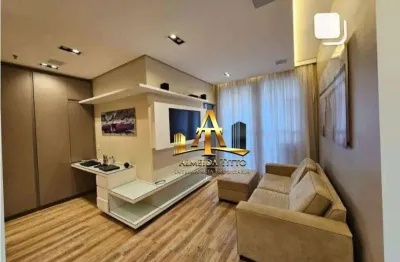 Apartamento para locação mobiliado no edifício link studio em alphaville - santana de parnaíba/sp.