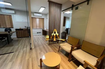 Excelente sala comercial mobiliada para locação no edifício metrópoles - alphaville - barueri -sp