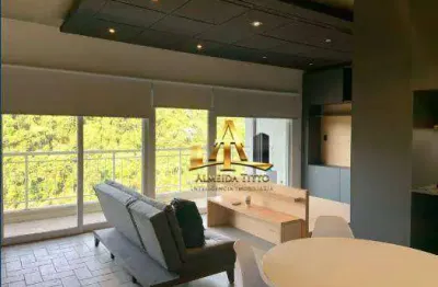 Apartamento com 1 dormitório para alugar, 50 m² por r$ 5.620/mês - trix tamboré - barueri/sp