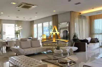 Apartamento com 3 dormitórios à venda, 367 m² por r$ 5.500.000 - edifício penthouses - santana de parnaíba/sp