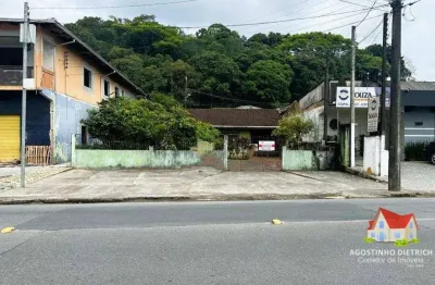 Terreno comercial c/ area total de 310,00 m2 + residencia em alvenaria no bairro iririu!