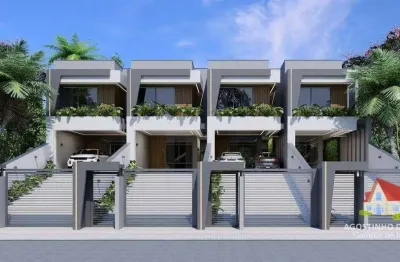Conforto e sofisticacao! sobrados geminados c/03 quartos c/03 suites sendo 01 master+03 vagas de garagem+area c/churrasq.+deckc/jacuzzi no gloria!