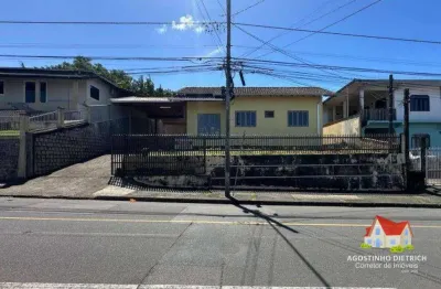 Imperdivel ! residencia em alv. c/laje c/parte averbada + edicula e terreno c/area de 366 m2 no jardim iririu!