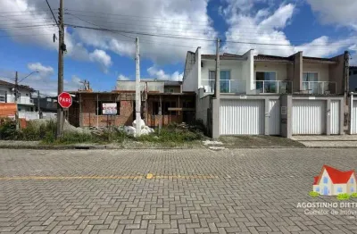 Sobrados geminados c/02 suites + vaga de garagem + espaco c/churrasqueira no aventureiro!