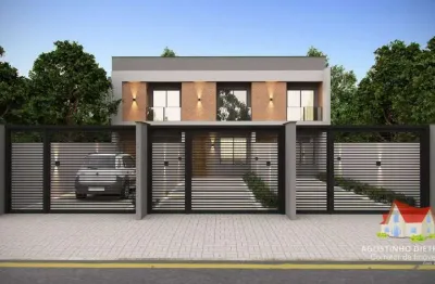 Sobrado geminado c/02 suites + 02 vagas de garagens + espaco aos fundos no bairro aventureiro!