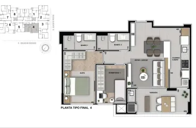 Apartamento com 2 quartos à venda na Rua Alberto Potier, 30, Boa Vista, Curitiba