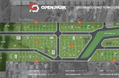 Lote de 627,05 m² à venda no firenze open park r$ 753 mil entrada r$ 112.950,00 mil + 72x de r$ 11.135,11.
