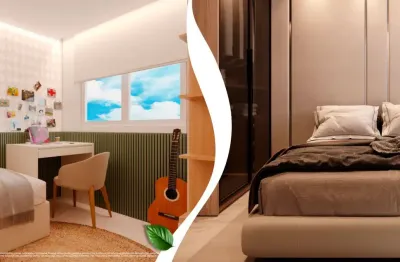 Apresentamos o apartamento de 46 m² com a planta ideal para quem busca praticidade e bem-estar:   2 quartos (sendo 1 suíte)  sala integrada  cozinha funcional  acabamento moderno e bem planejado  além