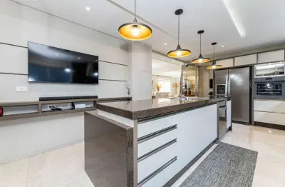 Lar perfeito, casa não geminada em cond. fechado em santa felicidade, 3 dormitórios sendo 2 suítes, espaço gourmet, ático charmoso r$2.350.000,00
