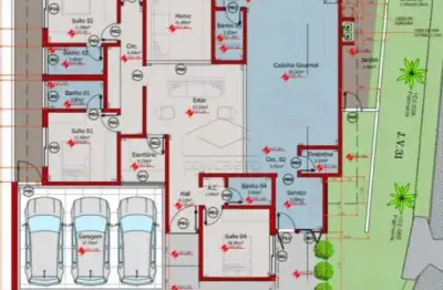 Casa em condomínio fechado com 4 quartos à venda no Residencial Tamboré, Bauru 